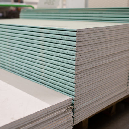 Building MaterialsStacked drywall.
