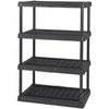 Contico 54 In. x 36 In. x 18 In. 4-Tier Ventilated Black Resin Plastic Shelving