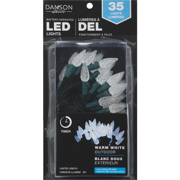 Danson Decor Warm White 35-Bulb C6 LED Battery Operated Light Set