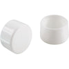 Do it 1 In. White Round Plastic Replacement Patio Furniture Cap (4-Pack)