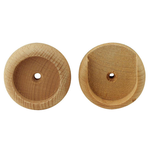 Do it 1-3/8 In. Wood Closet Rod Socket, Natural (2-Pack)