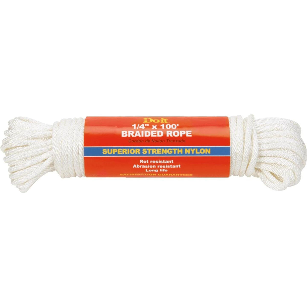 Lumber Jack Ropes Do it 1/4 In. x 100 Ft. White Braided Nylon Packaged Rope - Weaverville ...