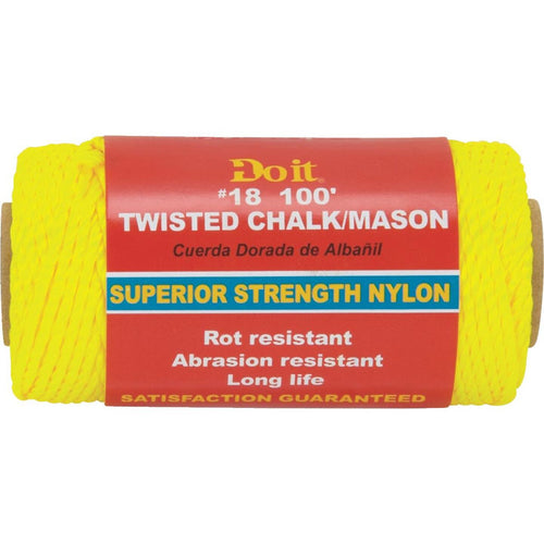 Do it 100 Ft. Fluorescent Yellow Twisted Nylon Mason Line