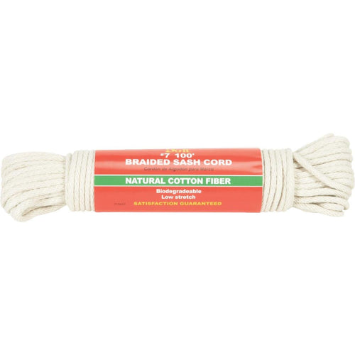 Do it 7/32 In. x 100 Ft. White Solid Braided Cotton Sash Cord