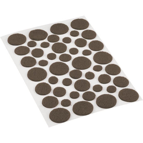 Do it Assorted Brown Self Adhesive Felt Pads,(46-Count)
