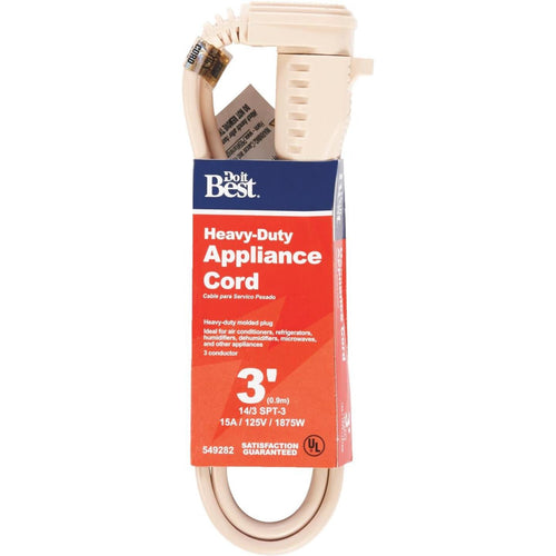 Do it Best 3 Ft. 14/3 15A Heavy-Duty Appliance Cord