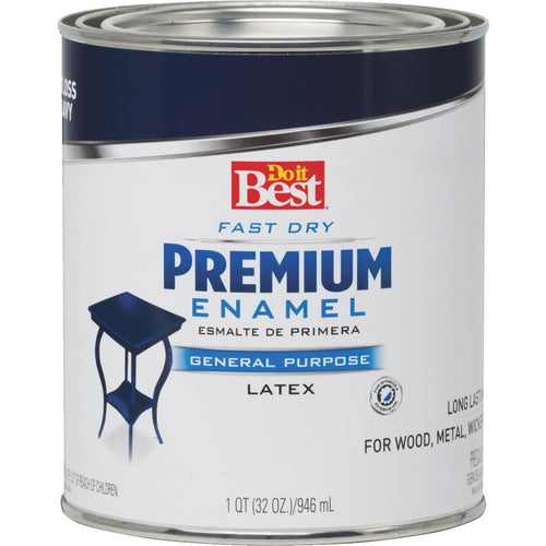 Do it Best Fast Dry Acrylic Latex Gloss Premium Enamel, Navy Blue, 1 Qt.