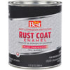 Do it Best Rust Coat Oil-Based Flat Enamel, Black, 1 Qt.
