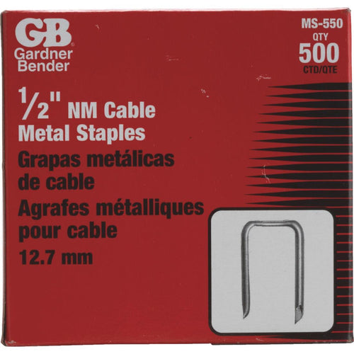 Gardner Bender 1/2 In. x 15/16 In. Carbon Steel Cable Staple (500-Count)