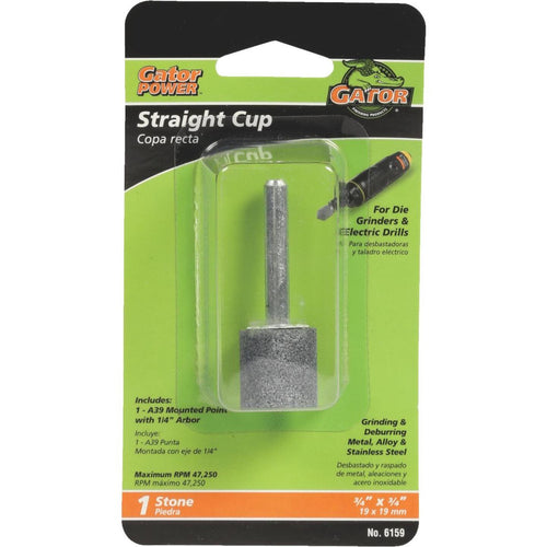 Gator Blade Straight Cup 3/4 In. x 3/4 In. Grinding Stone
