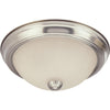 Home Impressions 11 In. Brushed Nickel Incandescent Flush Mount Ceiling Light Fixture