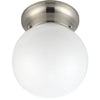 Home Impressions 6 In. Brushed Nickel Incandescent Flush Mount Ceiling Light Fixture
