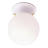 Home Impressions 6 In. White Incandescent Flush Mount Ceiling Light Fixture