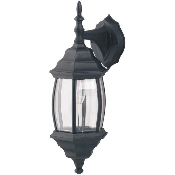 Home Impressions Black Incandescent Type A or B Outdoor Wall Light Fixture (2-Pack)