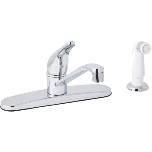 Home Impressions Single Handle Lever Kitchen Faucet with Side Spray, Chrome