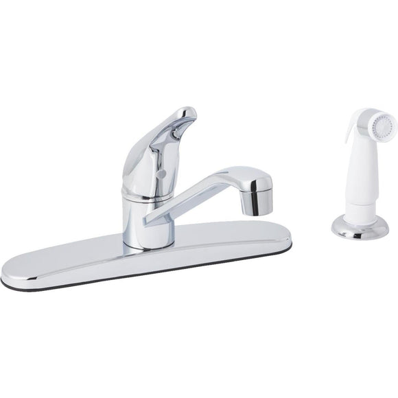 Home Impressions Single Handle Lever Kitchen Faucet with Side Spray, Chrome