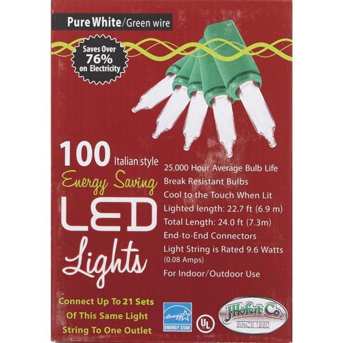 J Hofert Clear 100-Bulb Italian Style LED Light Set