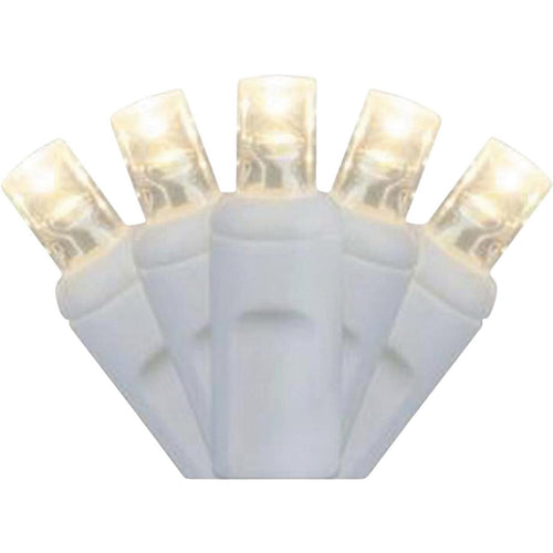 J Hofert Pure White 50-Bulb M5 LED Light Set with White Wire