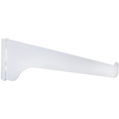 Knape & Vogt 180 Series 16 In. White Steel Regular-Duty Single-Slot Shelf Bracket