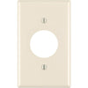 Leviton 1-Gang Smooth Plastic Single Outlet Wall Plate, Light Almond