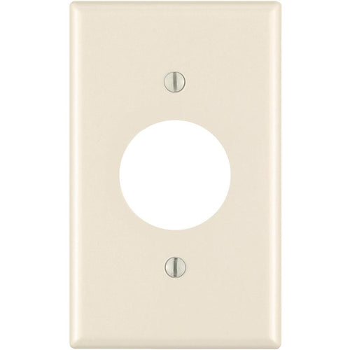 Leviton 1-Gang Smooth Plastic Single Outlet Wall Plate, Light Almond