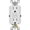Leviton SmartLockPro 15A White Arc Fault 5-15R Duplex Outlet