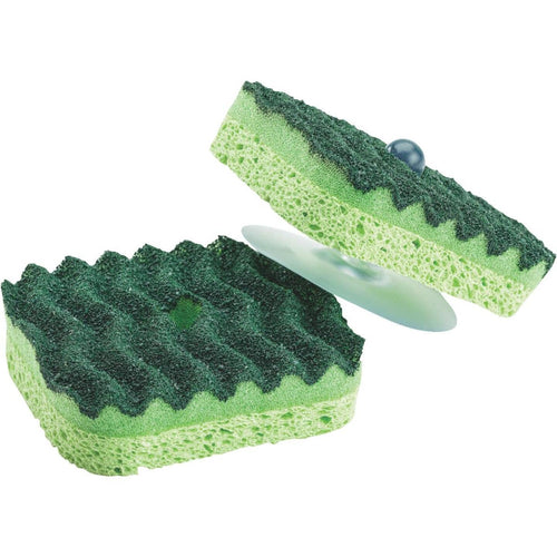 Libman 3.5 In. x 3.5 In. Green Scrub Sponge (2-Count)