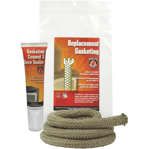 Meeco's Red Devil Gasketing Cement/Stove Sealer and 3/8 In. x 6 Ft. Replacement Rope Gasket Kit