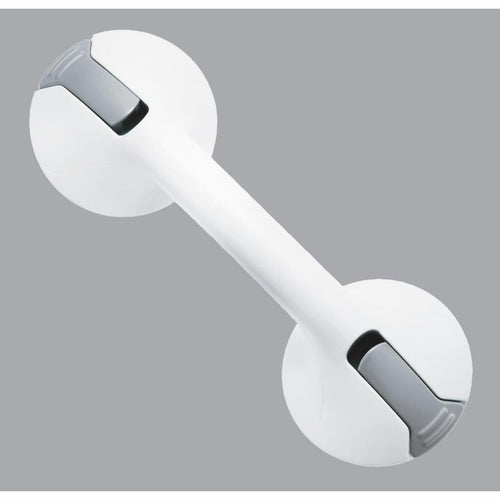 Moen 12 In. x 1-1/4 In. Suction Mount Balance Assist Grab Bar, White