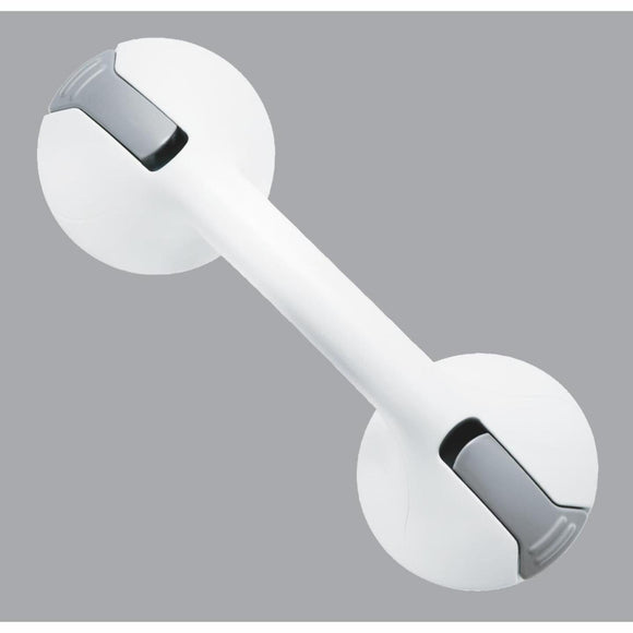 Moen 12 In. x 1-1/4 In. Suction Mount Balance Assist Grab Bar, White