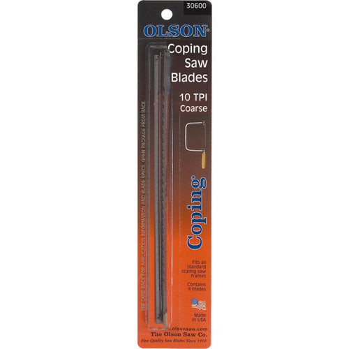 Olson 6-1/2 In. 10 TPI Coping Saw Blade (4-Pack)