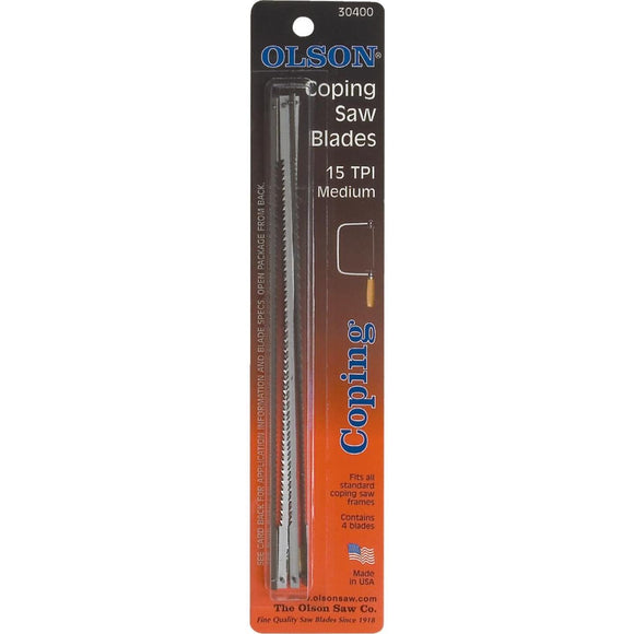 Olson 6-1/2 In. 15 TPI Coping Saw Blade (4-Pack)