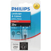 Philips 20W 12V Clear G4 Base T3 Halogen Landscape & Cabinet Light Bulb