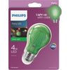Philips Green A19 Medium 4W Indoor/Outdoor LED Decorative Party Light Bulb