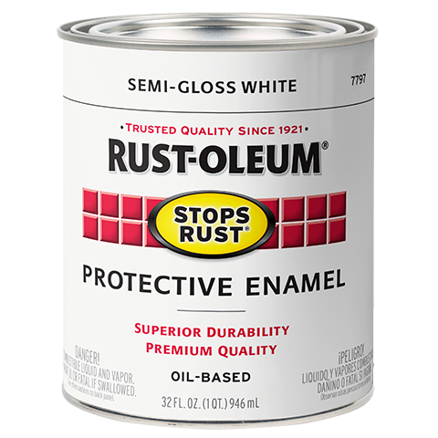 Rust-Oleum® Protective Enamel Brush-On Paint Semi-Gloss White