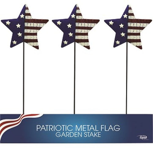PATRIOTIC STAR GARDEN STAKE DISPLAY