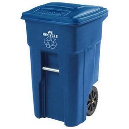 Recycle Cart, Blue, Wheeled, 32-Gal.