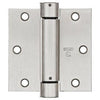 Spring Door Hinge, Adjustable, Nickel, 3.5-In.