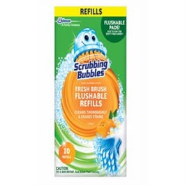 Toilet Bowl Cleaning Brush Head Refill Pads, Citrus Scent, 10-Ct.
