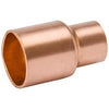 Wrot Copper Coupling With Stop, 1/2 x 1/4-In.
