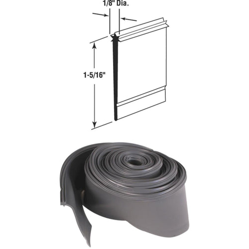 Prime-Line 1-5/16 In. x 36 In. Gray Star Insert Shower Door Bottom Sweep