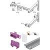 Prime-Line Galvanized Steel 22-1/2 Top or bottom Drawer Track Kit