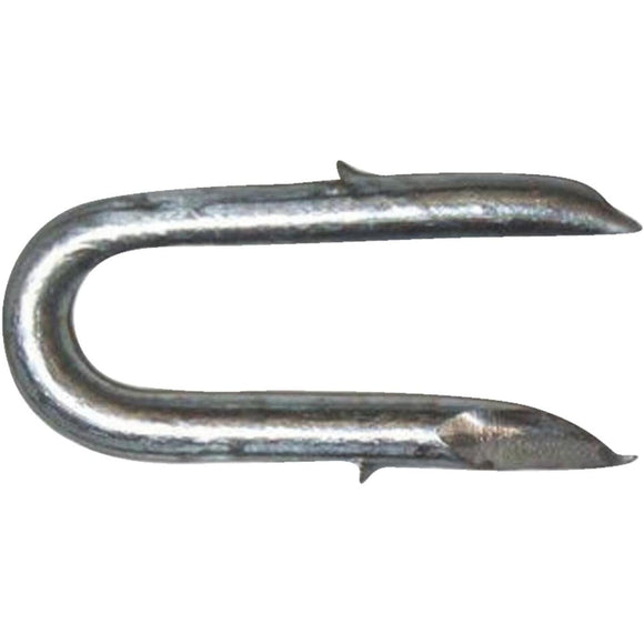 PrimeSource 1-1/4 In. 8 ga Single Barb Galvanized Fence Staple (90 Ct., 1 Lb.)
