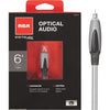 RCA 6 Ft. Gray Audio Optical Cable