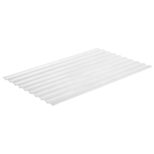 Sequentia Super600 26 Ft. In. x 10 Ft. White Round Fiberglass Corrugated Panels