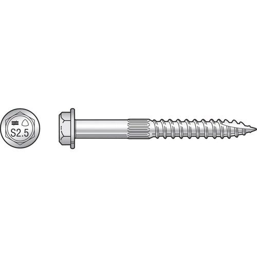 Simpson Strong Tie 1/4 In. x 2-1/2 In. Wood Screw (200 Ct.)