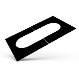 Adjustable Ceiling Plate, Matte Black, 6-In.