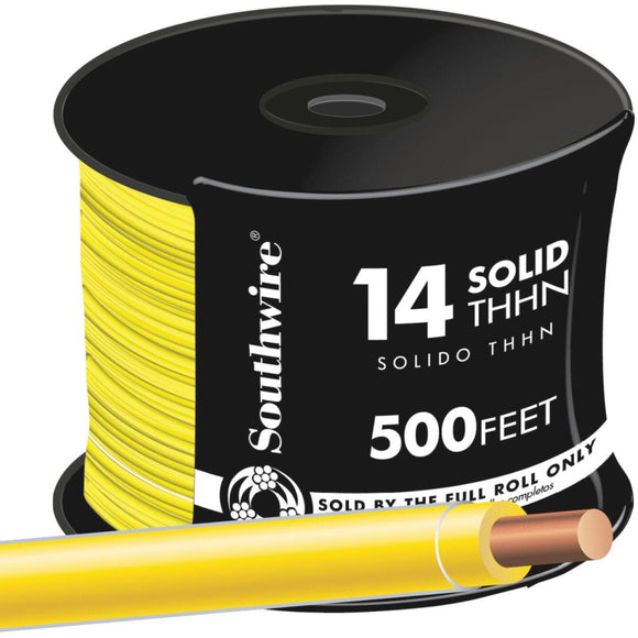 Southwire 500 Ft. 14 AWG Solid Yellow THHN Wire