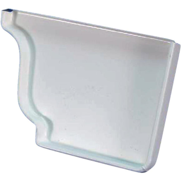 Spectra Metals 5 In. Aluminum White Right Gutter End Cap