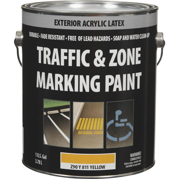 Traffic And Zone Yellow Latex Gallon Traffic Paint